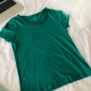 Kelly green detailed top